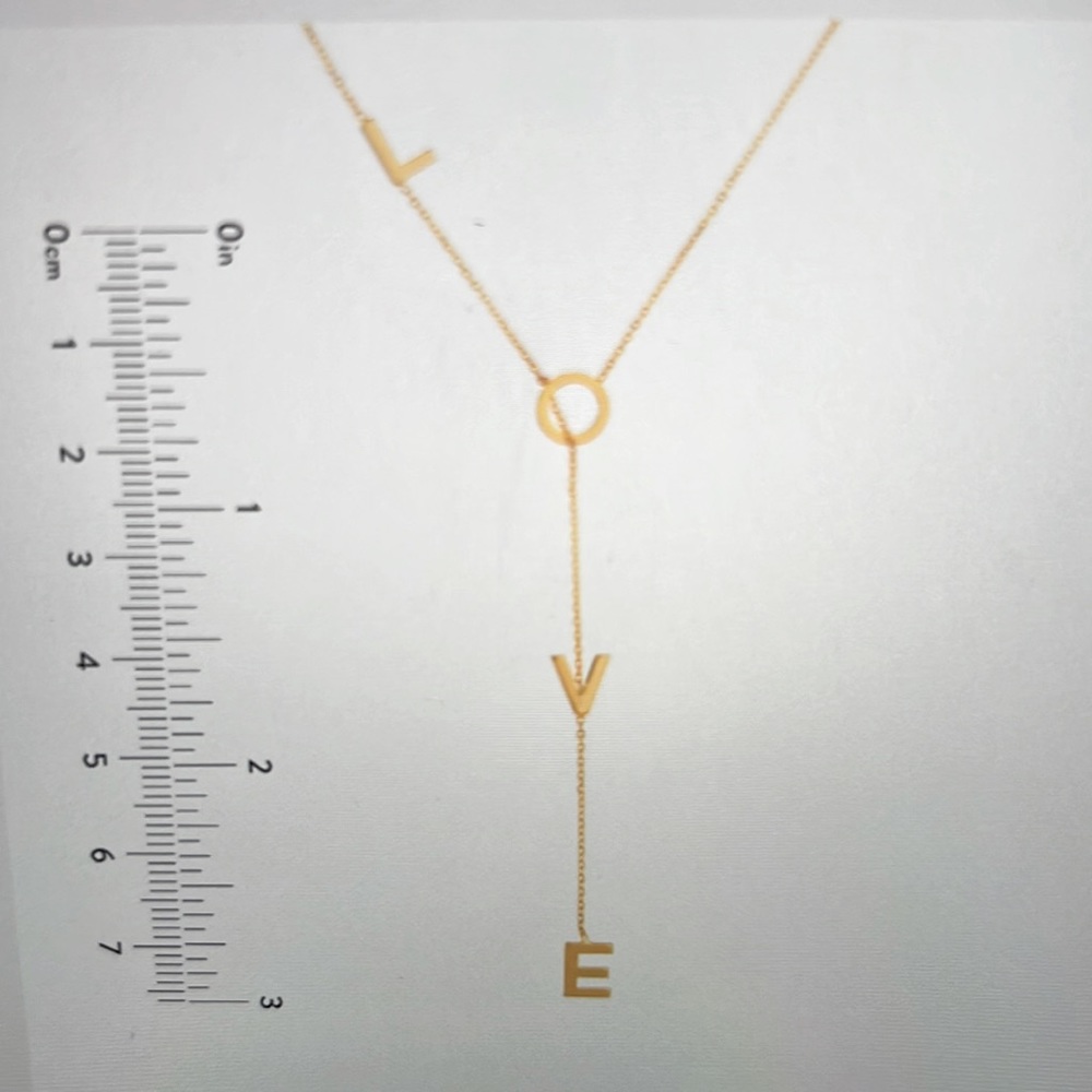 14k yellow Double heart 18” necklace
